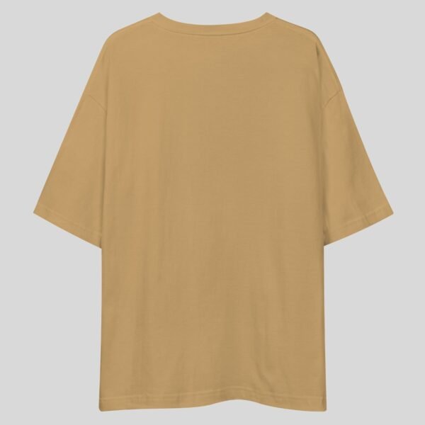 Plain drop shoulder Tee - Beige - Image 2