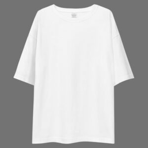 Plain Drop Shoulder Tee - White