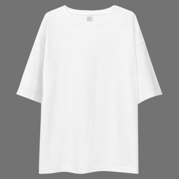 Plain Drop Shoulder Tee - White