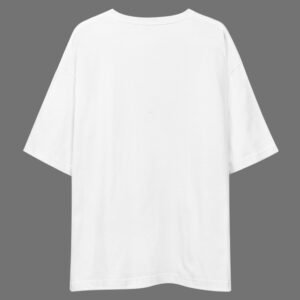 Alternative view of Plain Drop Shoulder Tee - White
