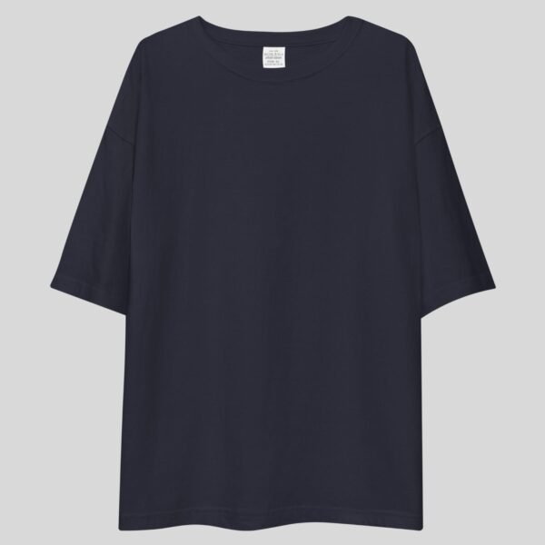 Plain Drop Shoulder Tee - Navy