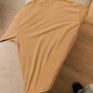 Alternative view of Plain drop shoulder Tee - Beige