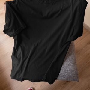 Alternative view of Plain Drop Shoulder Tee - Black