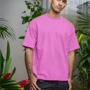 Plain Drop Shoulder Tee - Light Purple
