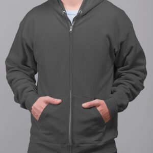 Zipper Hoodie - Charcoal Grey