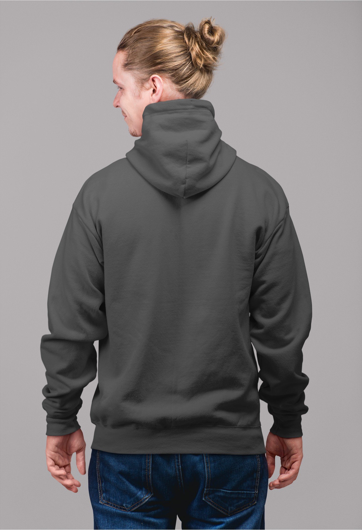 Zipper Hoodie - Charcoal Grey - Image 2