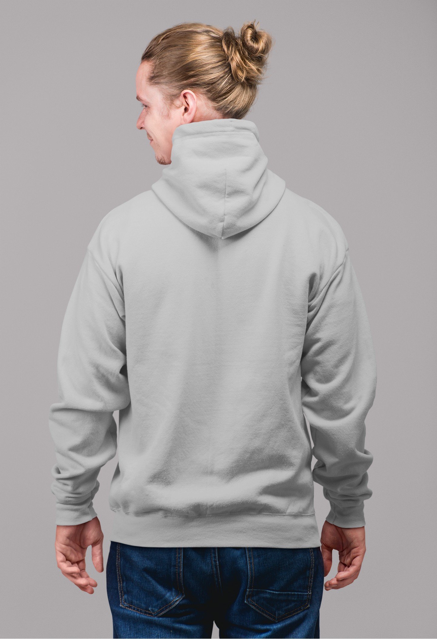 Zipper Hoodie - Heather Grey - Image 2