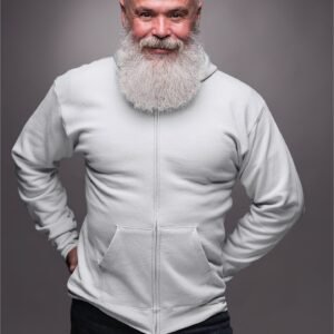 Zipper Hoodie - White