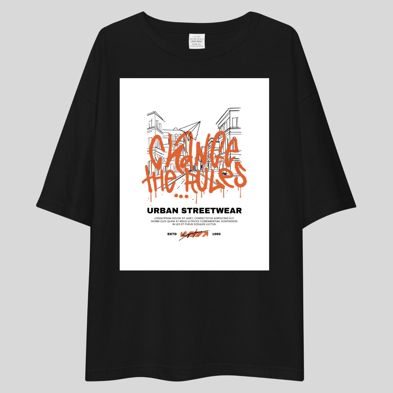 Change The Rules, Swag Drop Shoulder Tee - Image 4