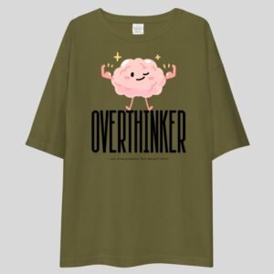 Alternative view of Over Thinker, Cute, Drop Shoulder Tee