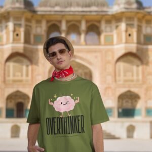 Alternative view of Over Thinker, Cute, Drop Shoulder Tee