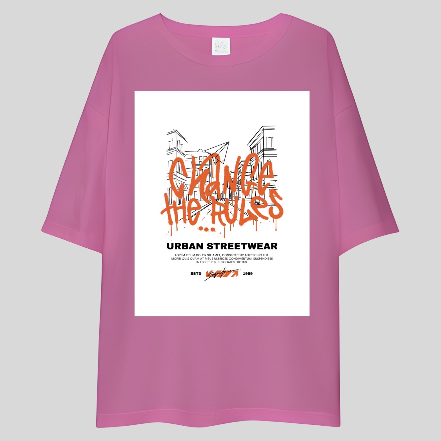 Change The Rules, Swag Drop Shoulder Tee - Image 3
