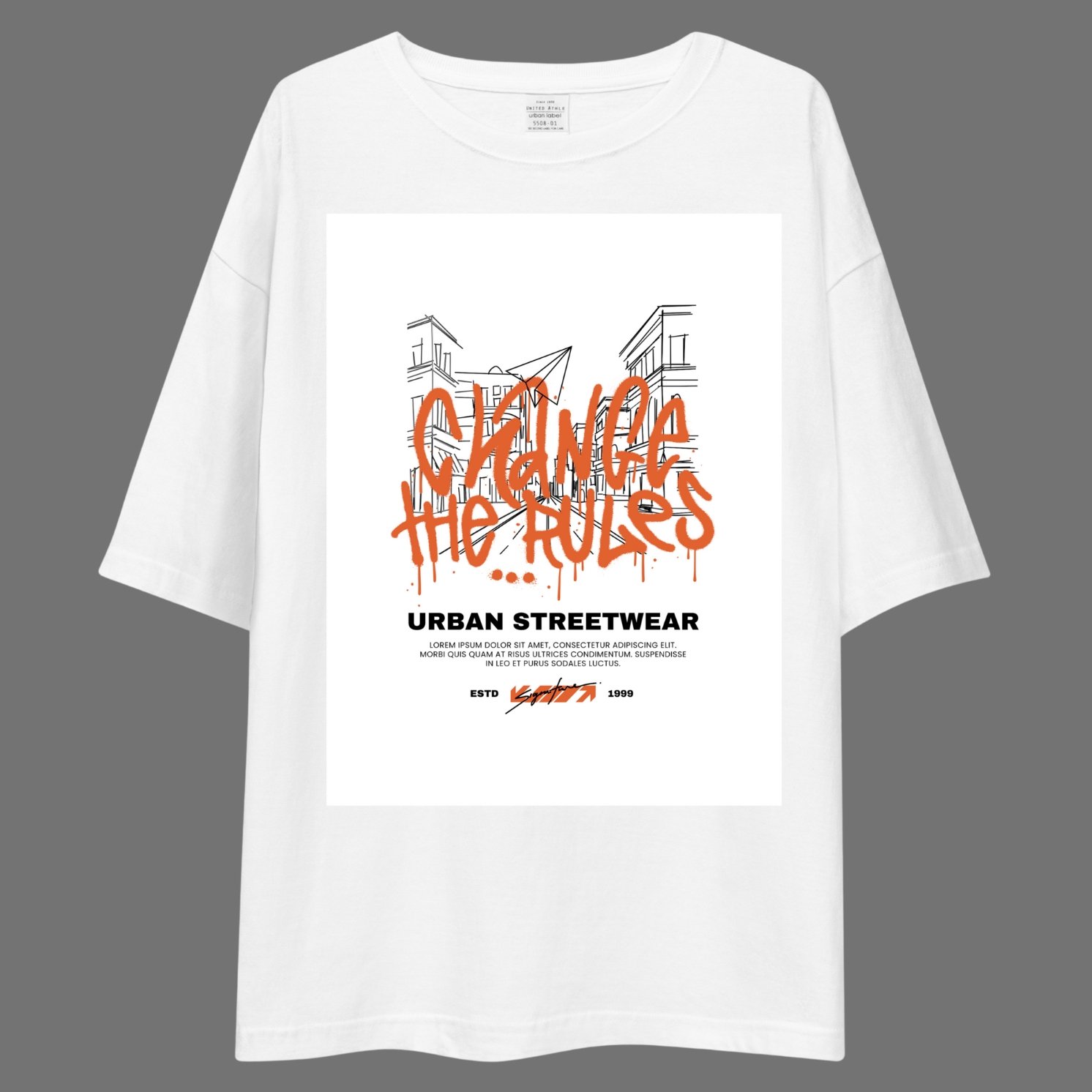 Change The Rules, Swag Drop Shoulder Tee - Image 2