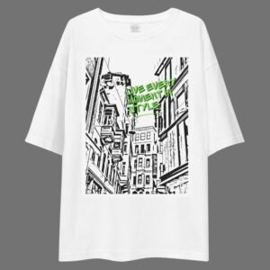 A Quality Print, Live Every Moment In Style Swag Drop Shoulder Tee