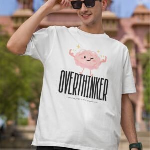 Over Thinker, Cute, Drop Shoulder Tee
