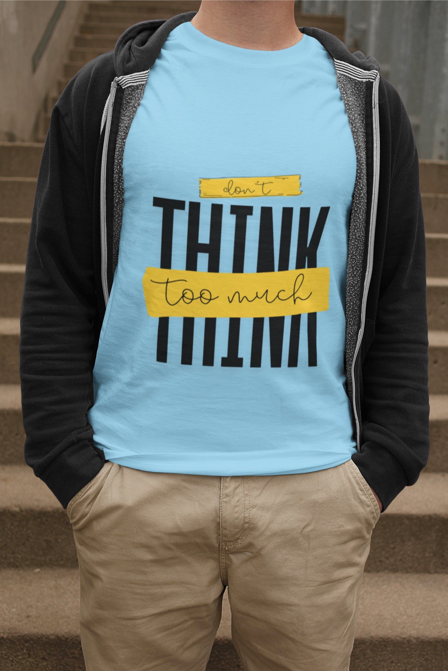 Don't Think Too Much, Swag, 100% Cotton Tee - Image 3