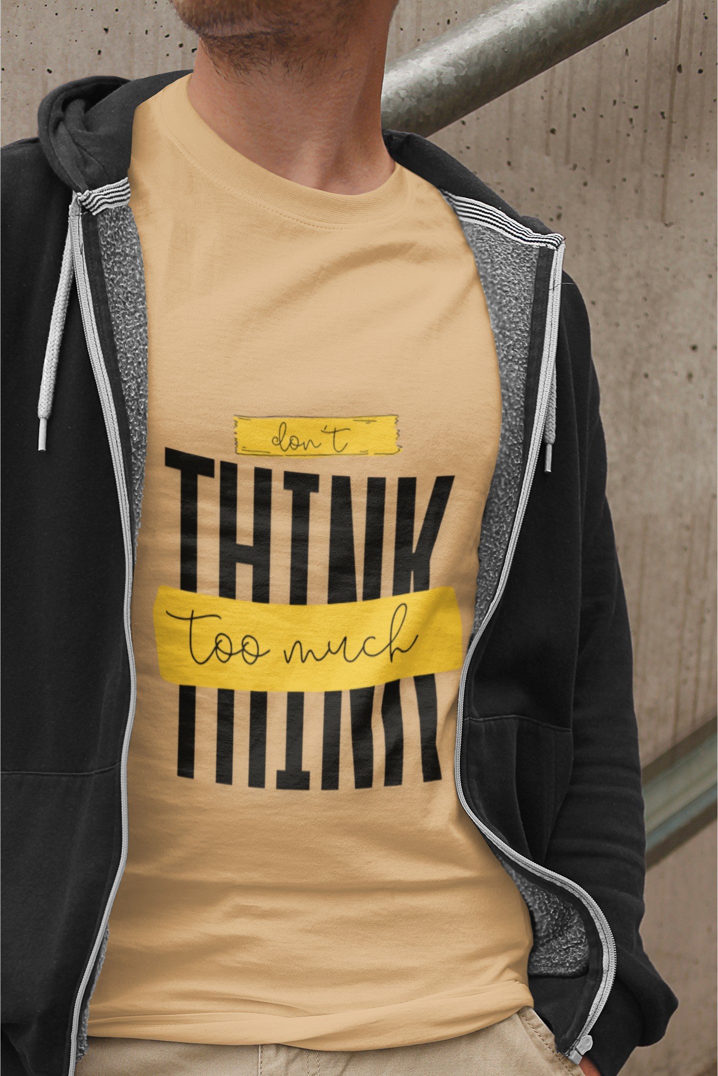 Don't Think Too Much, Swag, 100% Cotton Tee - Image 2