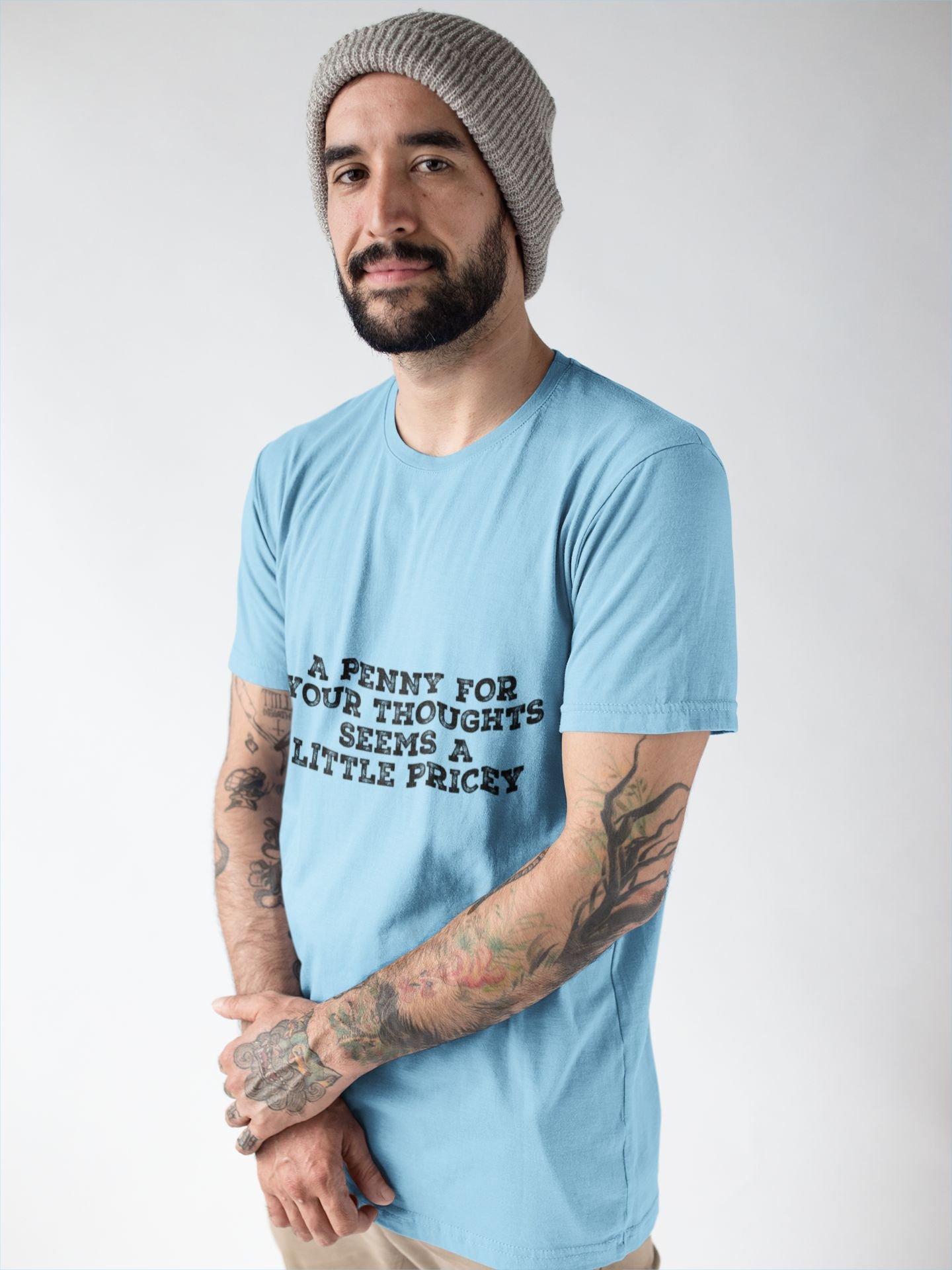 A Penny For Your Thoughts Seems A Little Pricey - Funny 100% Cotton Tee - Image 2