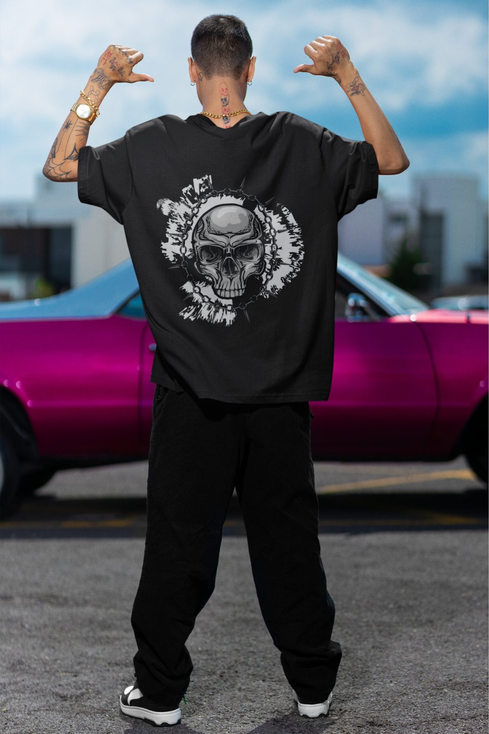 Chain Skull - Swag, Drop shoulder Tee