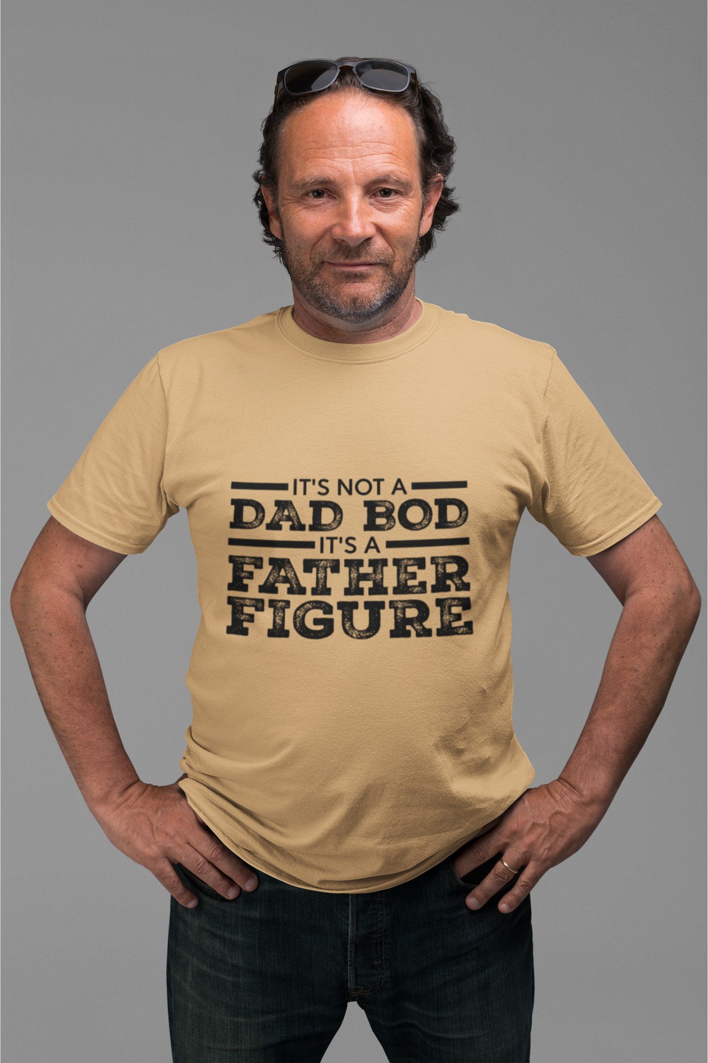 It's Not A Dad Bod It's A Father Figure - Funny 100% Cotton Tee - Image 2