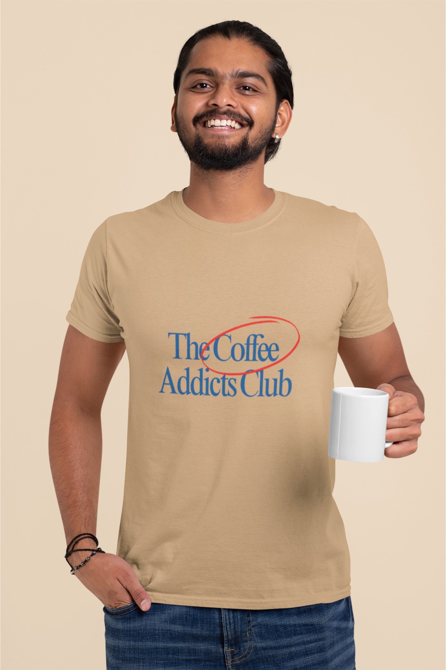 Coffee Addicts Club - Swag, Hobby, 100% Cotton Tee - Image 3
