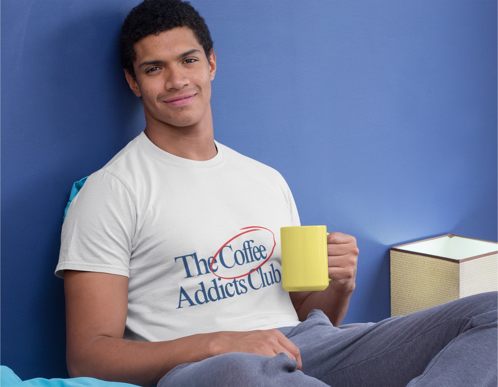 Coffee Addicts Club - Swag, Hobby, 100% Cotton Tee - Image 2