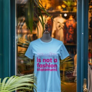 Alternative view of Cruelty is Not A Fashion Statement - Unisex 100% Cotton Tee