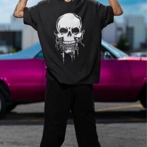 Creepy Skull - Swag, Drop Shoulder Tee