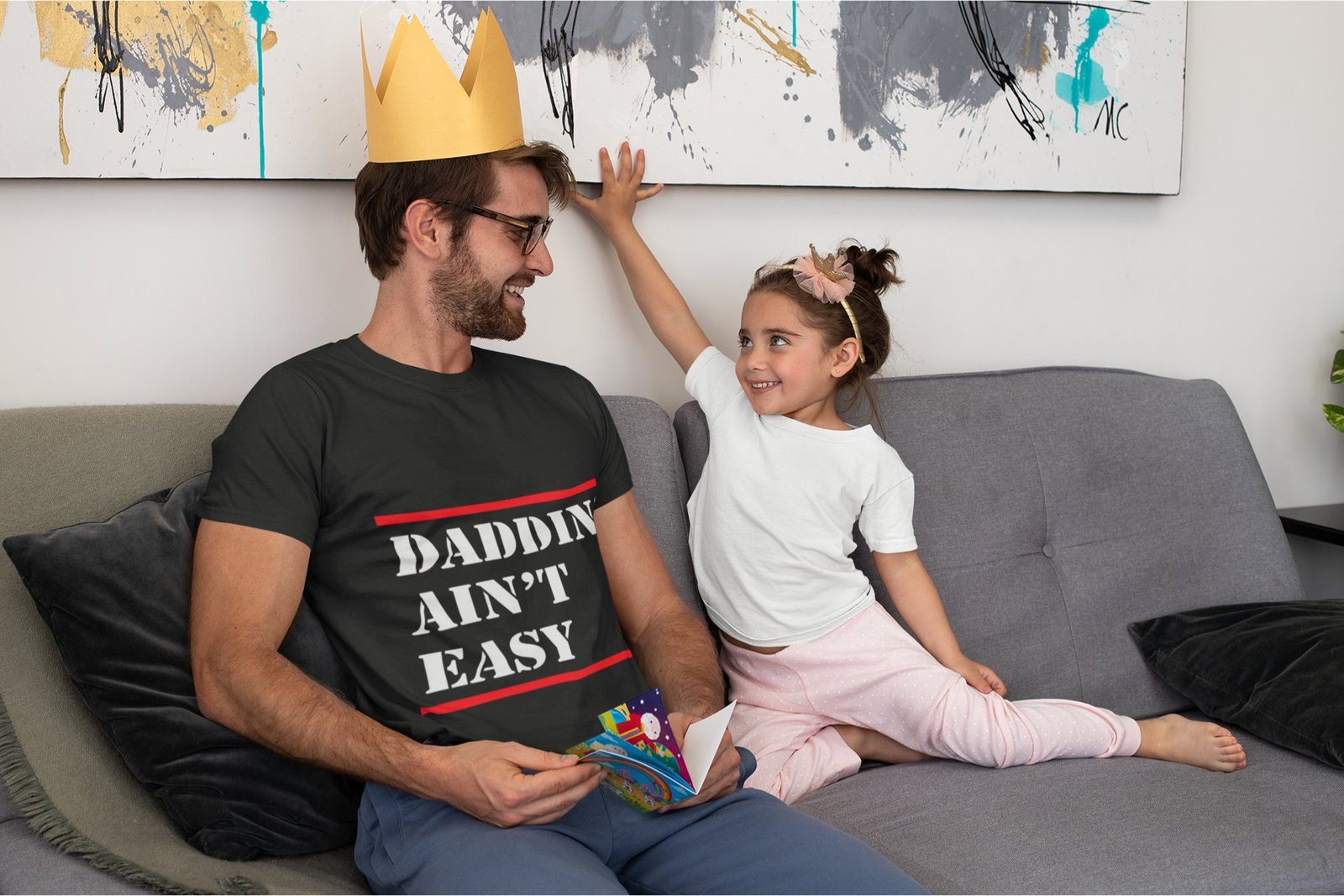 Daddin' Ain't Easy - Funny, Fathers, Family, 100% Cotton Tee