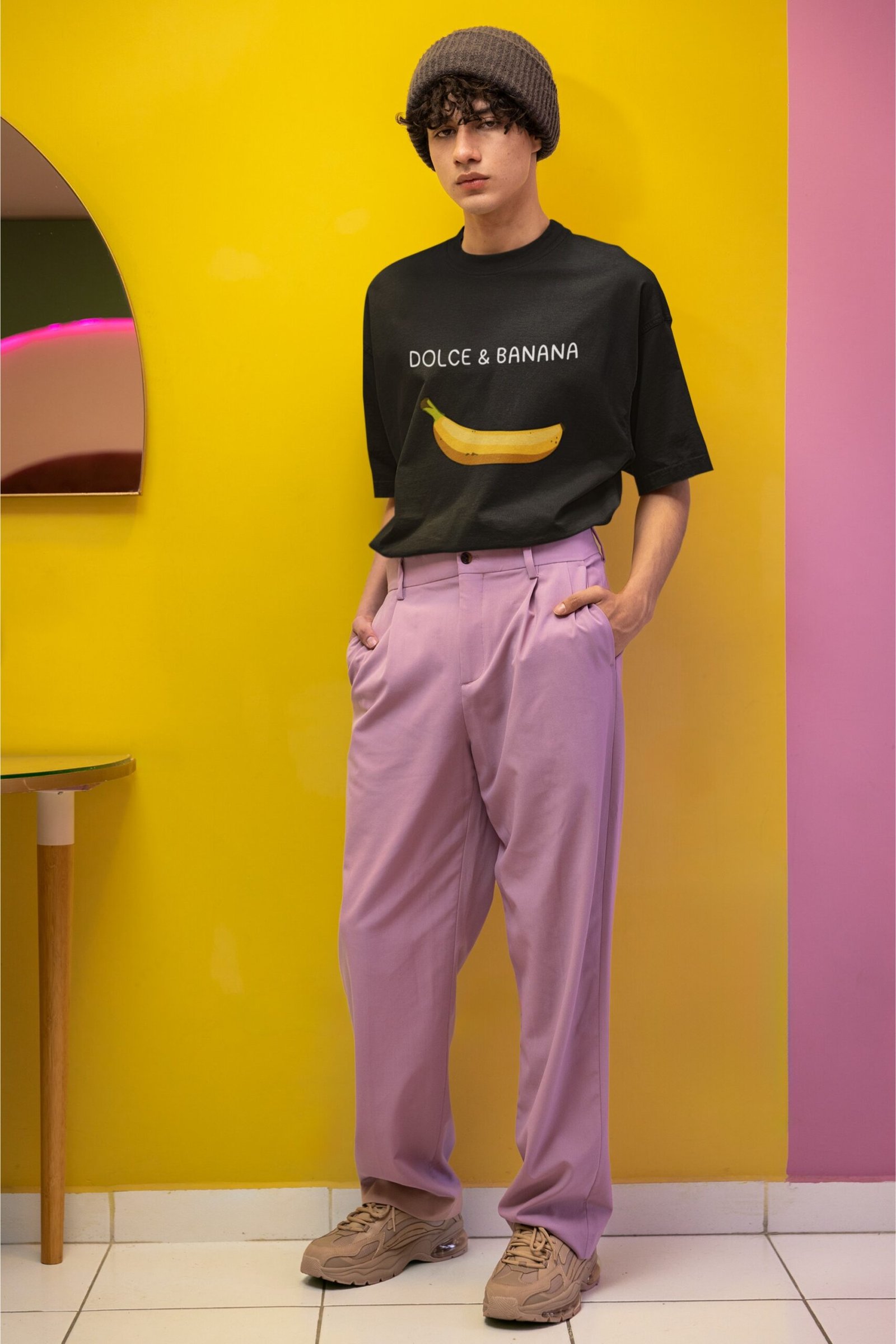 Dolce & Banana - Funny, Swag, Parody, Drop Shoulder Tee - Image 2
