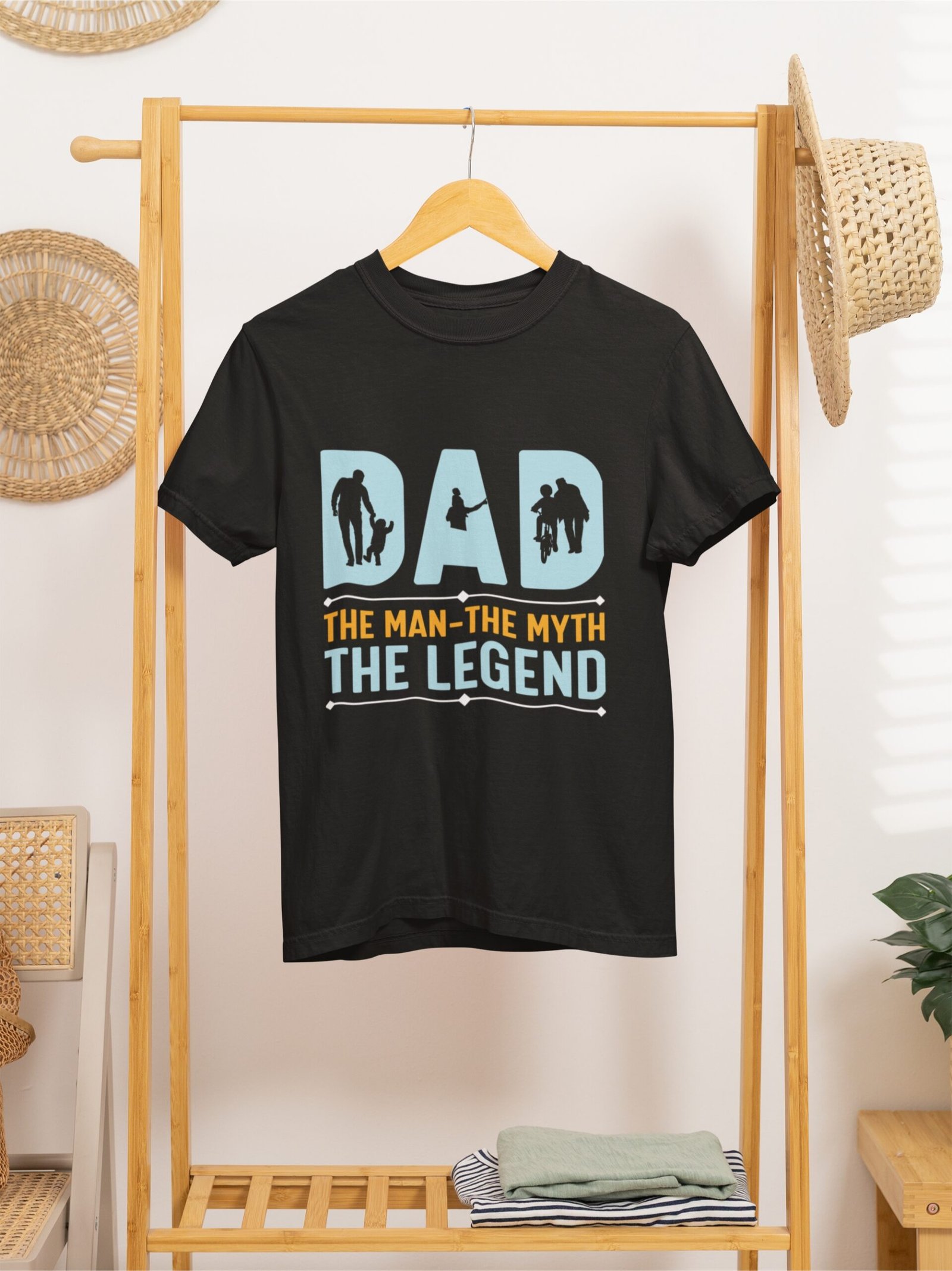 Dad The Man The Myth The Legend, Funny, Fathers, family, 100% Cotton Tee - Image 3