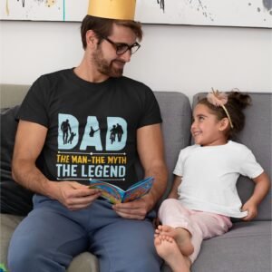 Dad The Man The Myth The Legend, Funny, Fathers, family, 100% Cotton Tee