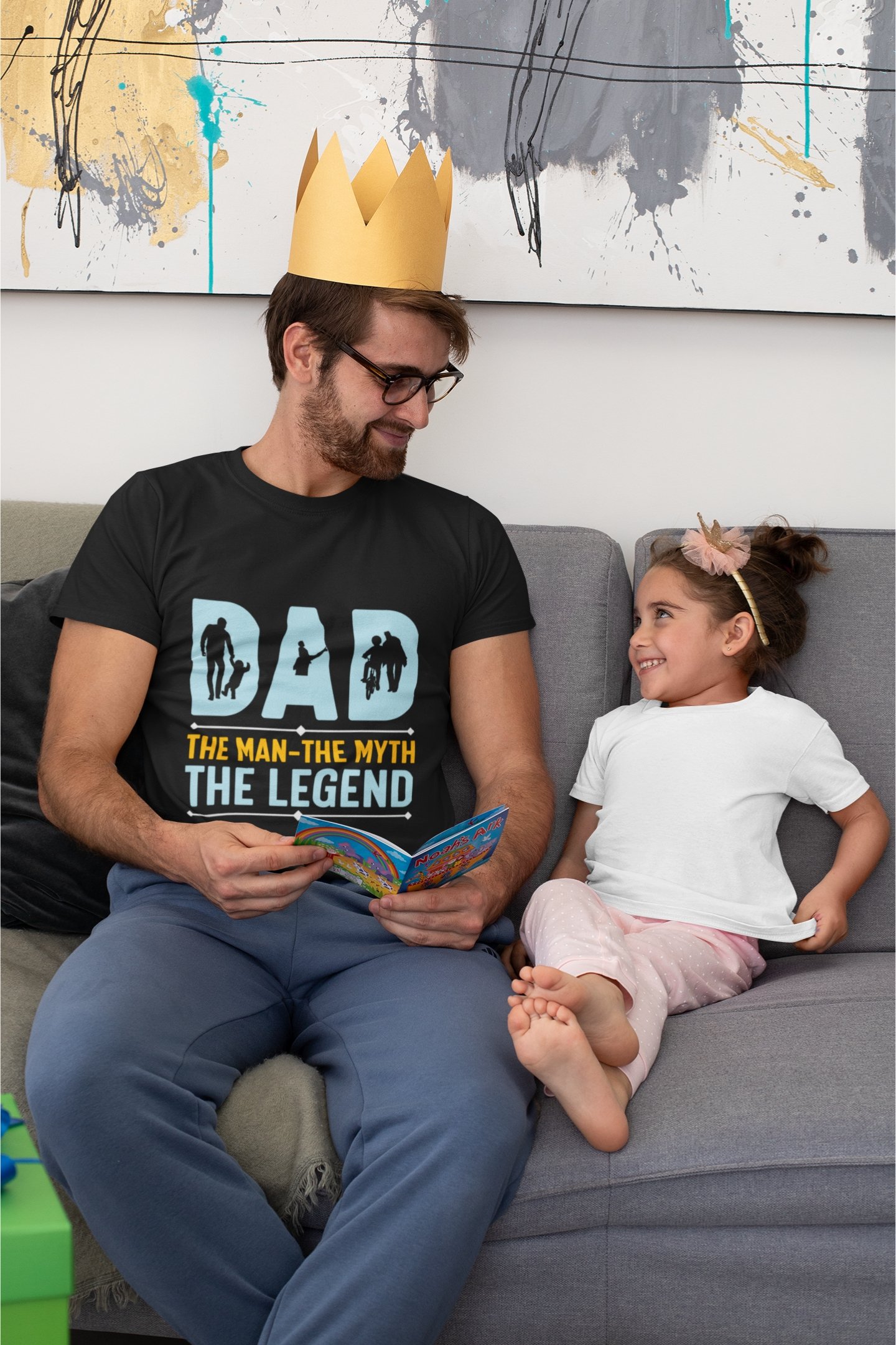 Dad The Man The Myth The Legend, Funny, Fathers, family, 100% Cotton Tee