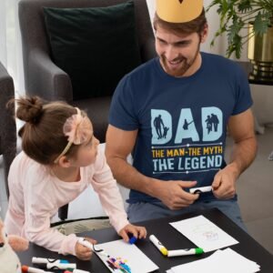 Alternative view of Dad The Man The Myth The Legend, Funny, Fathers, family, 100% Cotton Tee