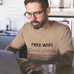 Alternative view of Free Wifi - Funny, Nerd, Tech Savvy - 100% Cotton Tee