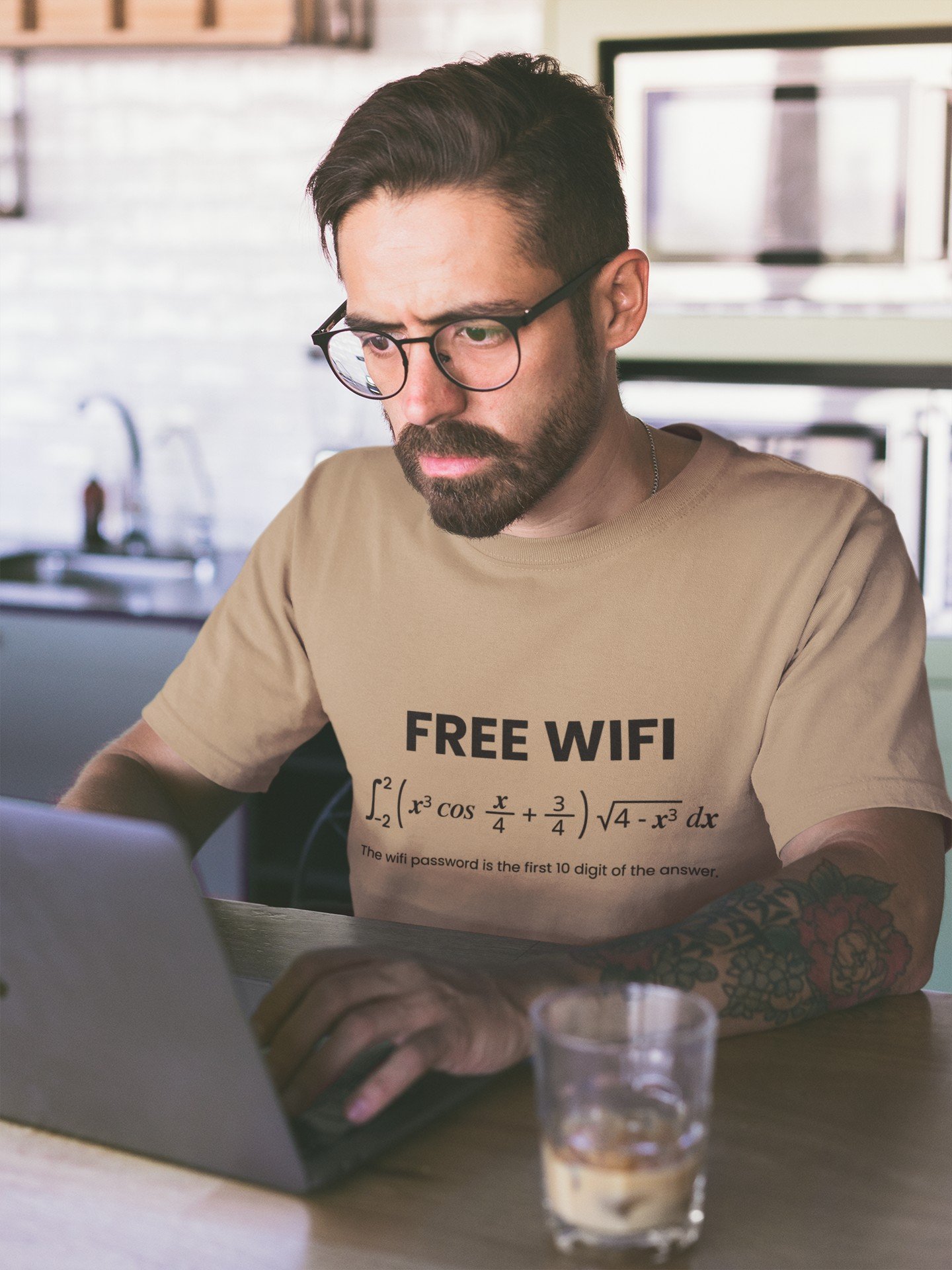 Free Wifi - Funny, Nerd, Tech Savvy - 100% Cotton Tee - Image 2