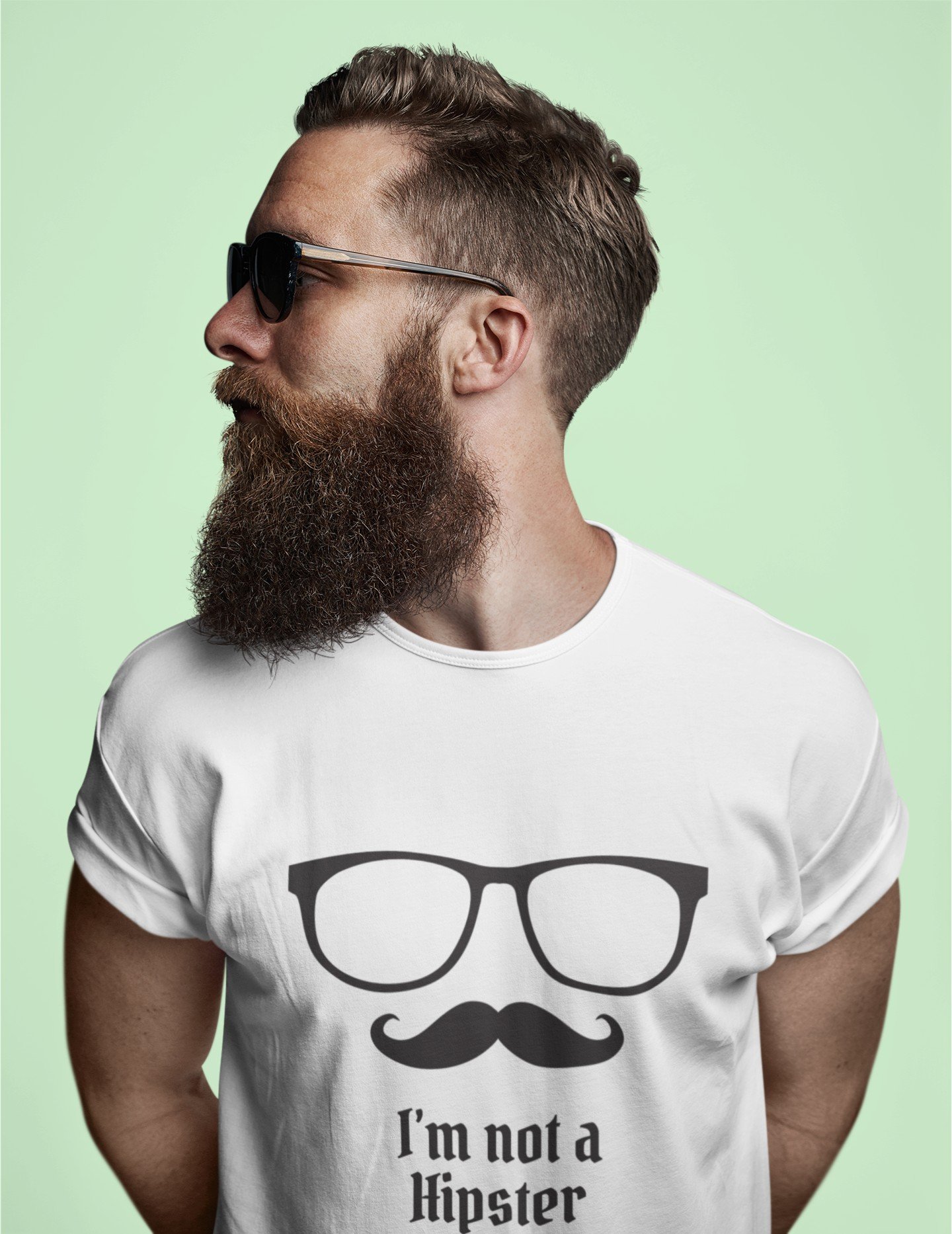 I Am Not A Hipster - Swag, 100% Cotton Tee - Image 2