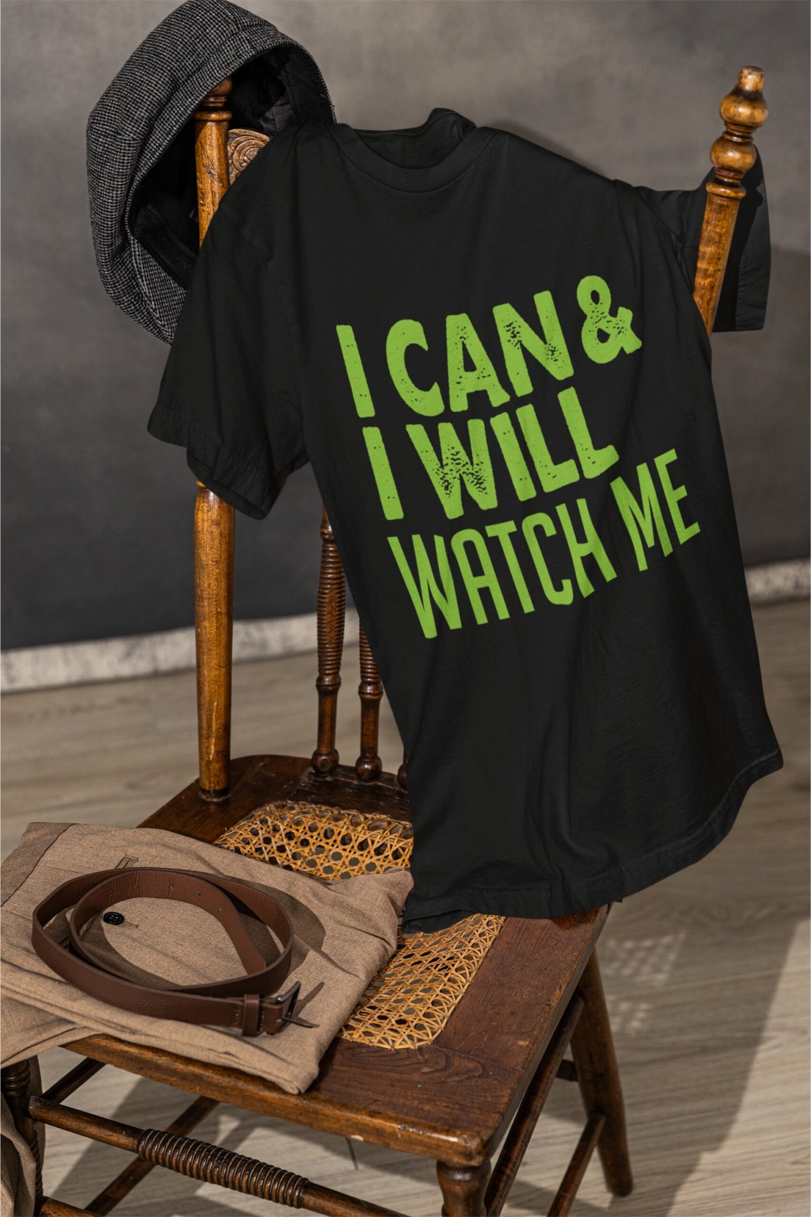 I Can And I Will Watch Me - Motivational, Gym Wear, Swag, 100% Cotton Tee - Image 3