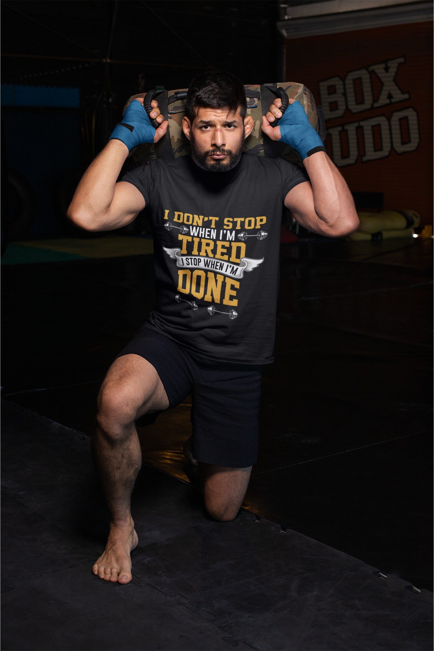 I Don't Stop When I Am Tired I Stop When I Am Done - Motivational, Gym Wear, Swag, 100% Cotton Tee - Image 2