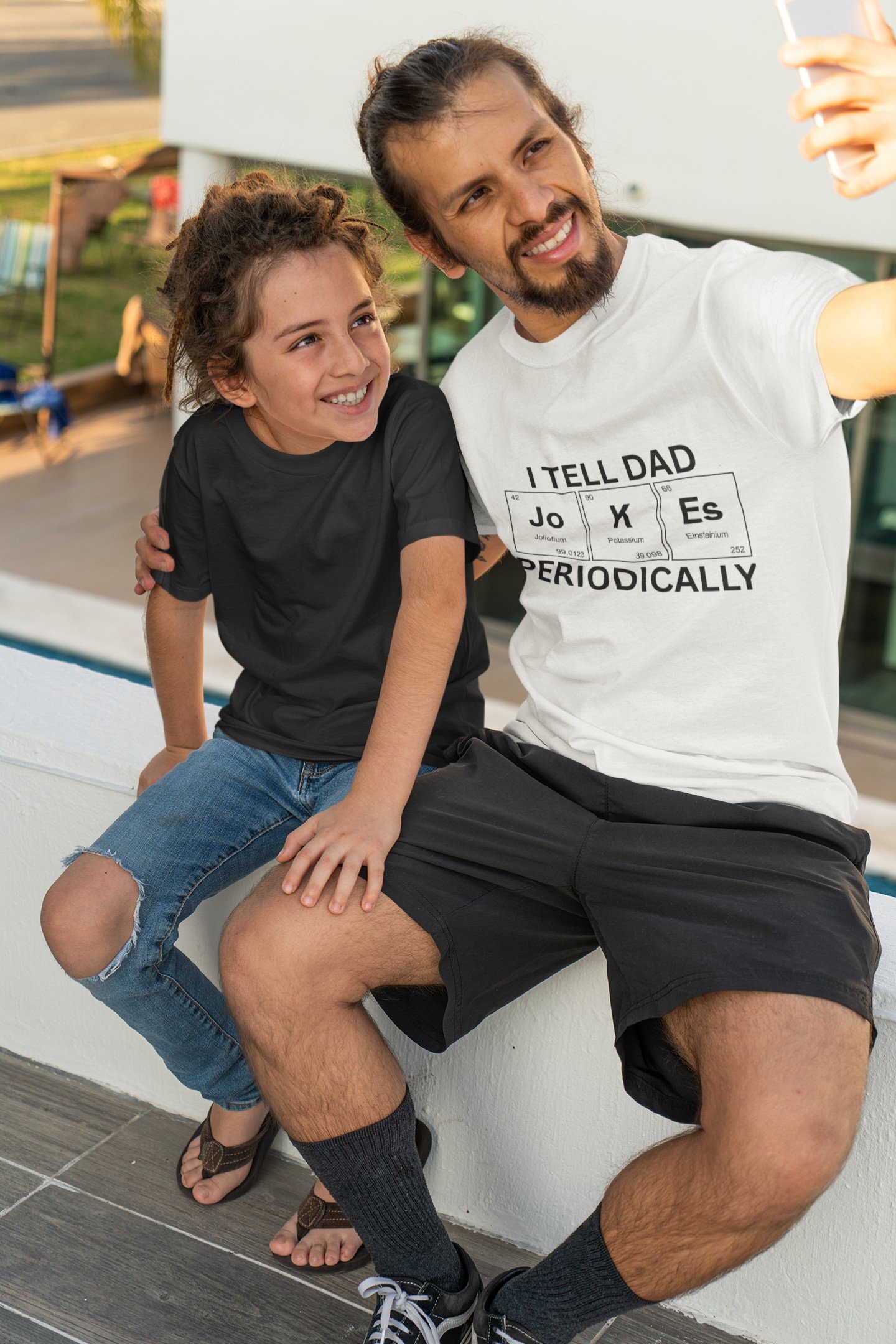 I Tell Dad Jokes Periodically - Funny, Fathers, Family, Wholesome, 100% Cotton Tee - Image 3