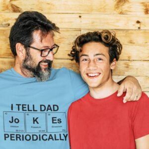 I Tell Dad Jokes Periodically - Funny, Fathers, Family, Wholesome, 100% Cotton Tee