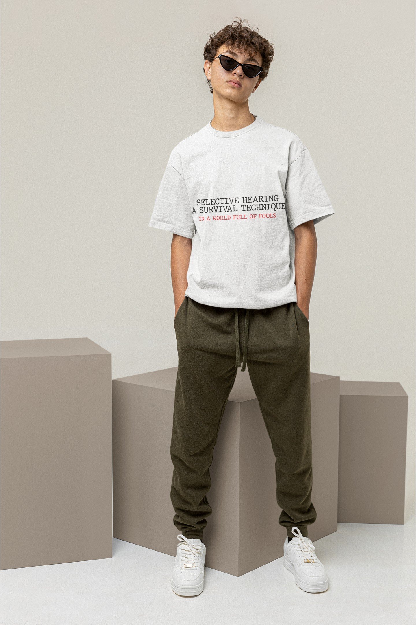 Selective Hearing A Survival Technique In A World Full Of Fools - Attitude, Swag, Drop Shoulder Tee - Image 2