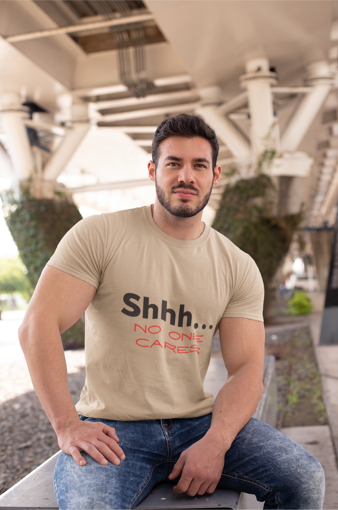 Shhh... No One Cares - Funny, 100% Cotton Tee - Image 2