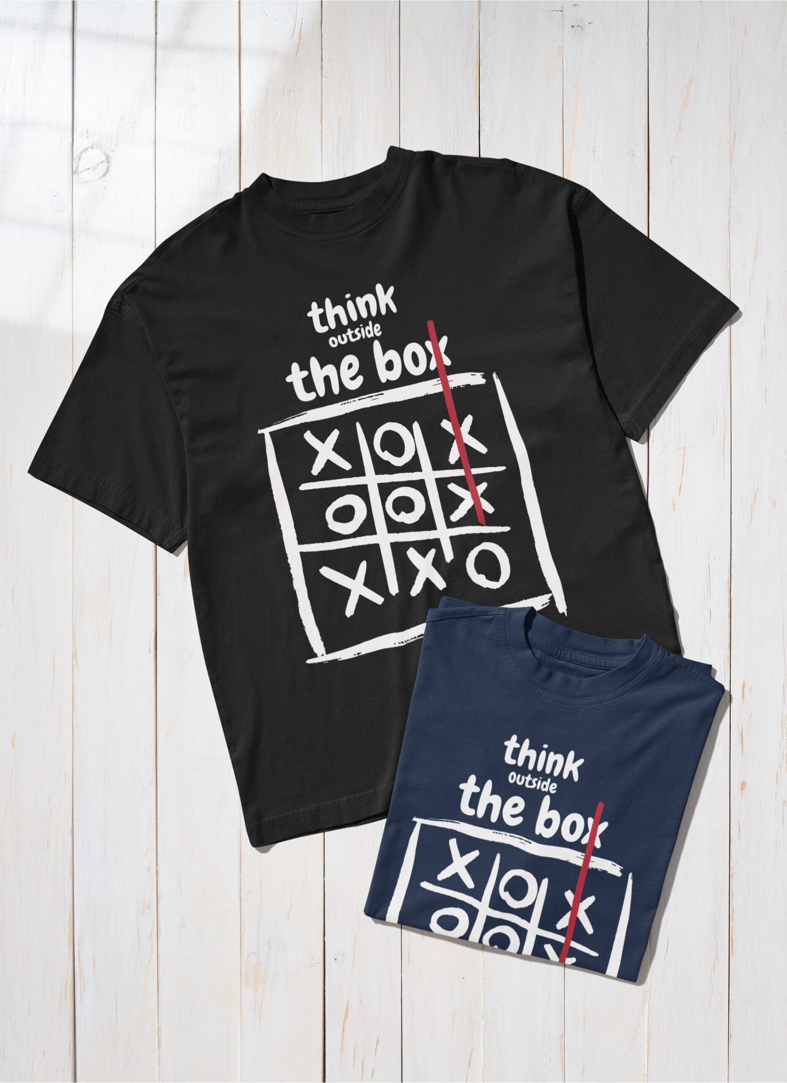Think Outside The Box - Swag, Clever, Funny, Drop shoulder Tee - Image 3