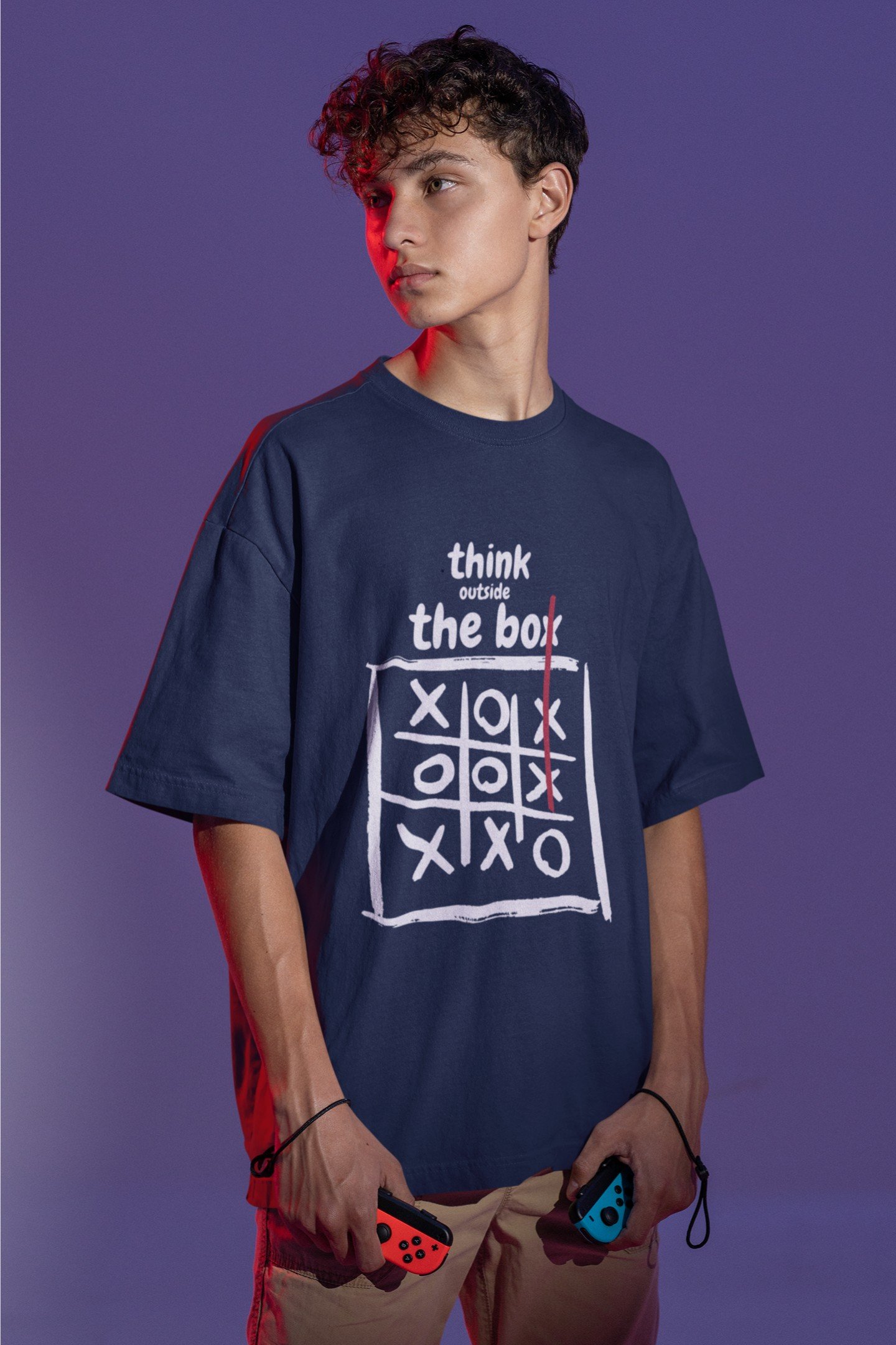 Think Outside The Box - Swag, Clever, Funny, Drop shoulder Tee - Image 2