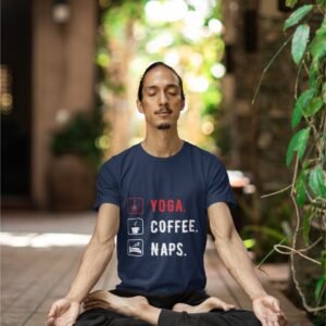 Yoga Coffee Naps - Gym Wear, Swag, 100% Cotton Tee
