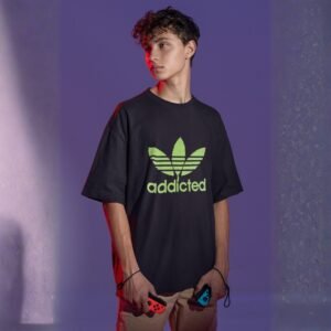 Alternative view of "Addicted" adidas parody - Drop Shoulder Tee