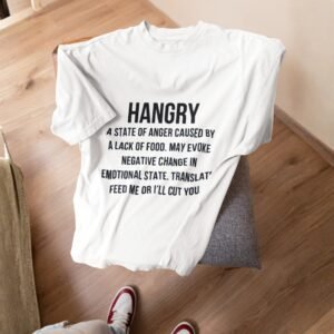 Alternative view of Hangry - Funny Drop Shoulder Tee