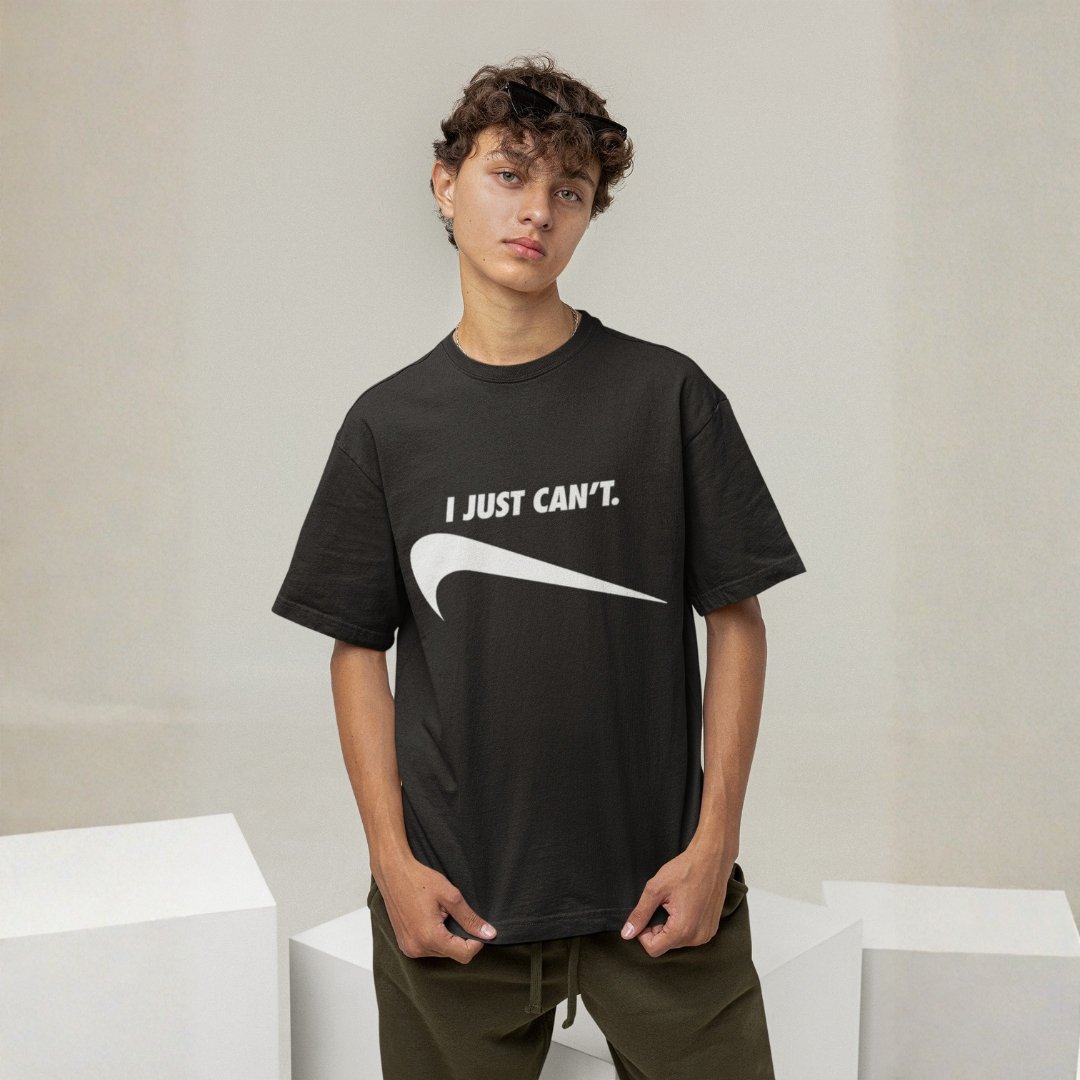 "I Just Can't" - Parody Drop Shoulder Tee