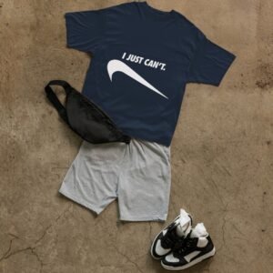 Alternative view of "I Just Can't" - Parody Drop Shoulder Tee